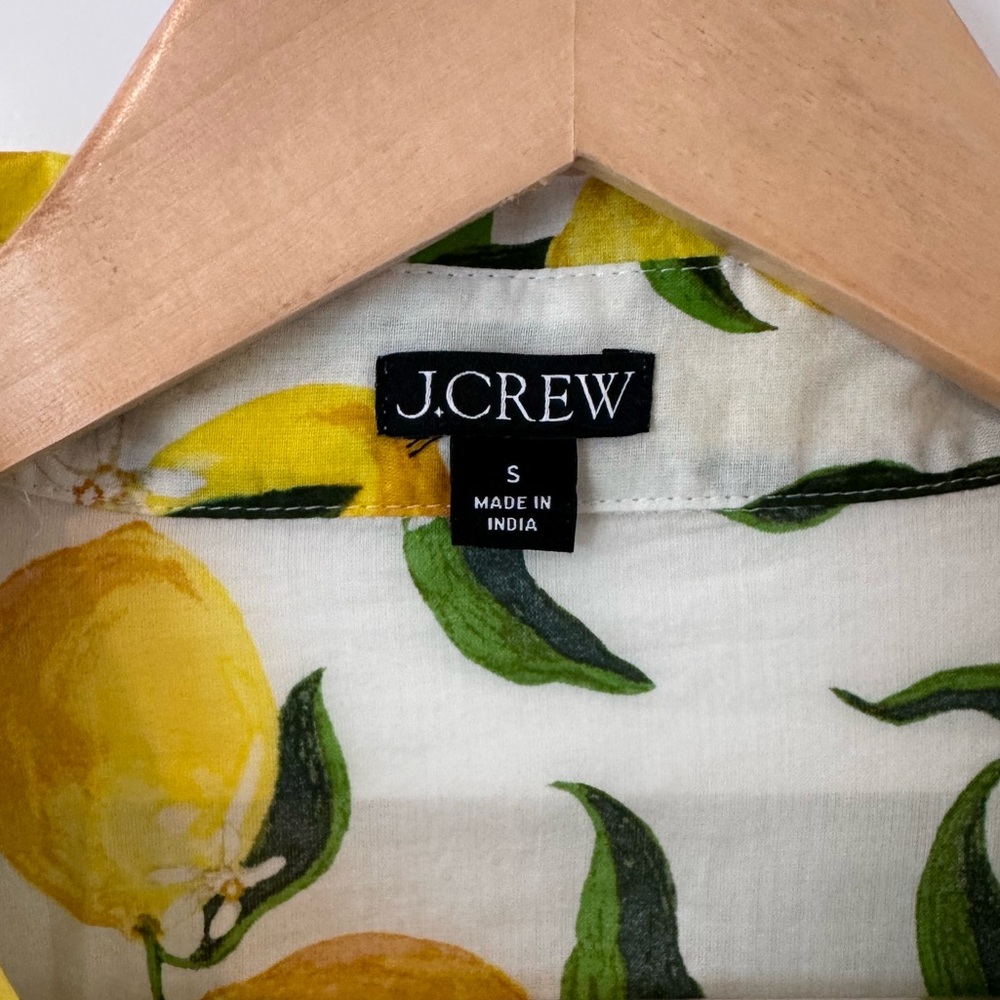 J. Crew Lemon Print Mini Dress in Yellow and Green - Picture 2 of 5